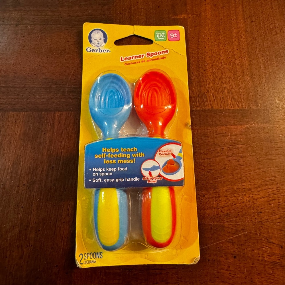 Gerber Baby Learner Feeding Spoons New 9 Month + Toddler Baby